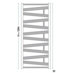 Полотенцесушитель Gorgiel Zadik Aza 120/55 (Black) Thumb