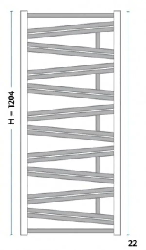 Полотенцесушитель Gorgiel Zadik Aza 120/55 (Black)