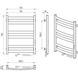 Uscator de prosop electric Laris Zebra Atlant CK6 500x700 Right (Black) Thumb
