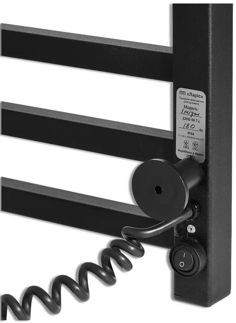 Полотенцесушитель электрический Laris Zebra Imidj CK12 350x900 Right (Black)