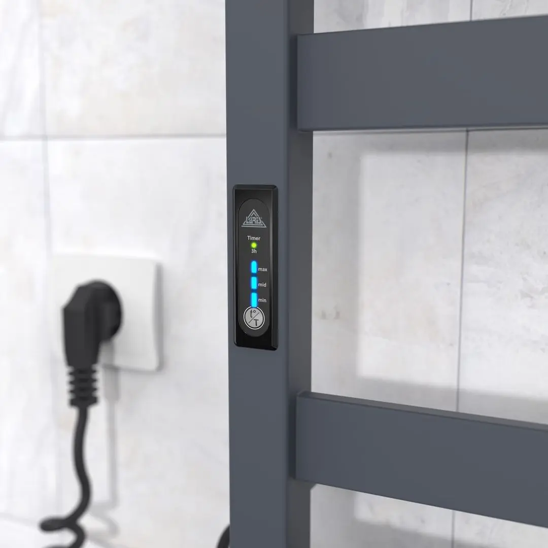 Полотенцесушитель электрический Laris Zebra Kvatro CK8 500х800 Left (Graphite)