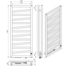 Полотенцесушитель электрический Laris Zebra Mirage CK11 500х1200 Left (Black) Thumb