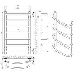 Полотенцесушитель Laris Euromix P7 400х700 (Chrome) Thumb