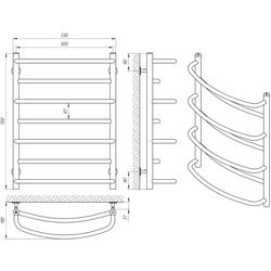 Полотенцесушитель Laris Euromix P7 500х700 (Chrome) Thumb
