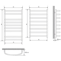 Полотенцесушитель Laris Europe P6 450х600 (Chome) Thumb