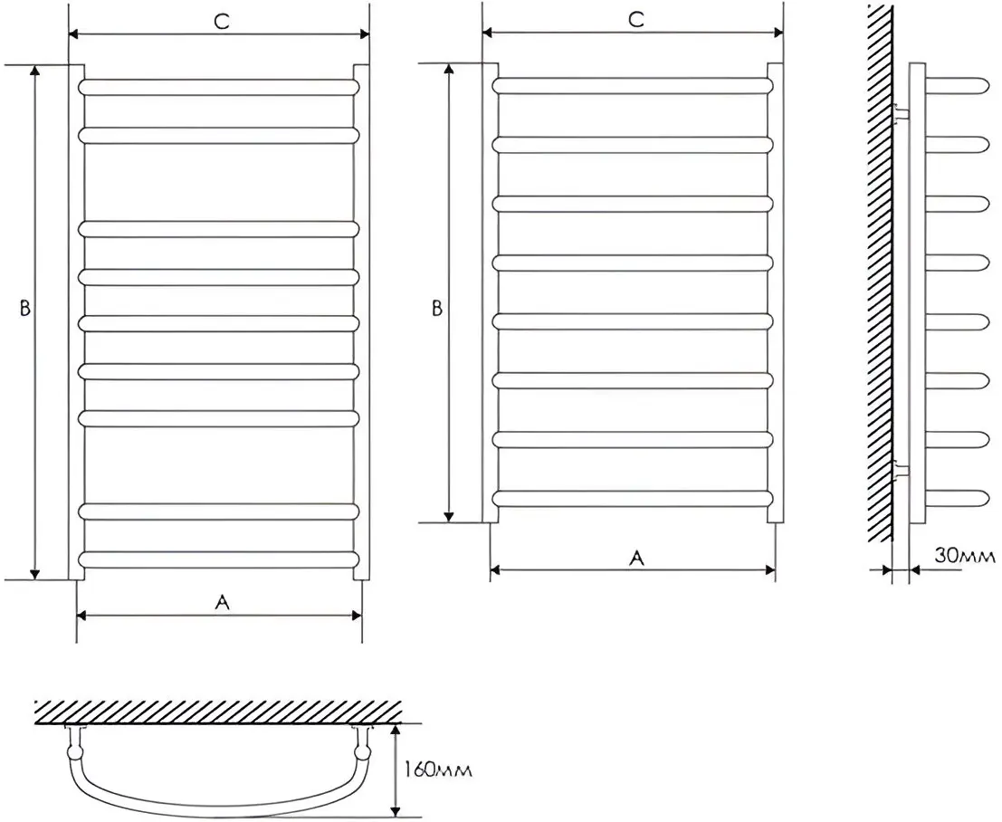 Полотенцесушитель Laris Europe P6 450х600 (Chome)