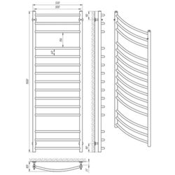 Полотенцесушитель Laris Klassik P15 500х1500 (Chrome) Thumb