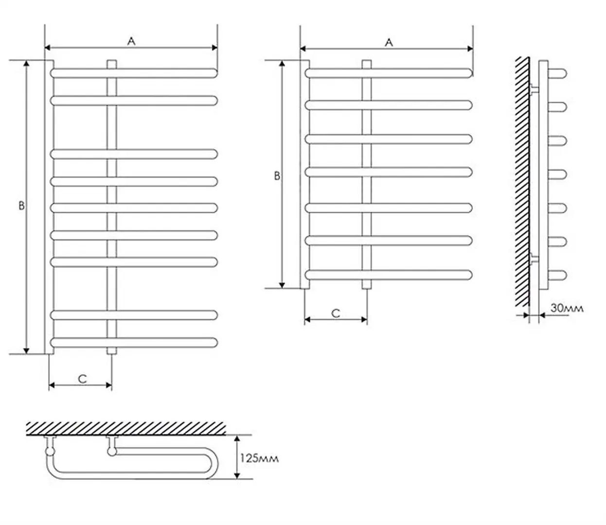 Полотенцесушитель Laris Lira P6 500x600 (Chrome)
