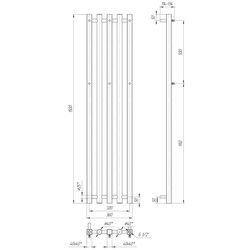 Полотенцесушитель Mario Битуб 1500х360 (Inox) Thumb