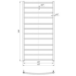 Полотенцесушитель Mario Classic 1200x630/600 (Chrome) Thumb