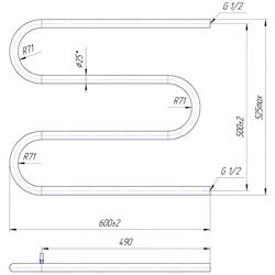 Uscator de prosoape Mario Zmeica 25 525x600/500 (Chrome) Thumb