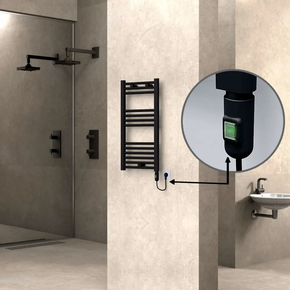 Полотенцесушитель электрический Radiva Haiti 400x800 (Black Matt)