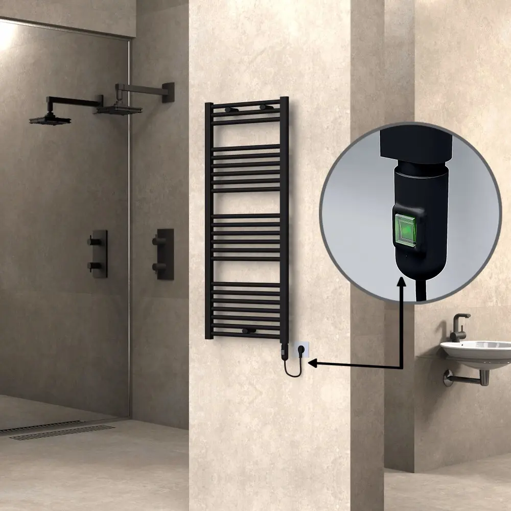 Полотенцесушитель электрический Radiva Haiti 500x1200 (Black Matt)