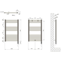 Uscator de prosoape electric Radiva Haiti Flat 500x800 (White) Thumb