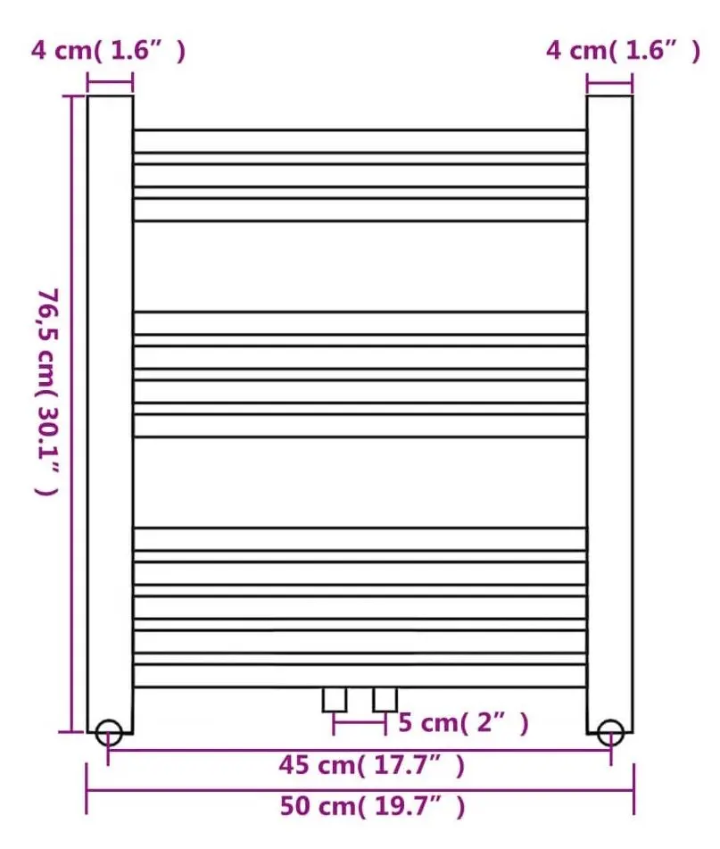 Uscator de prosoape VidaXL 140841 500x764 (White)