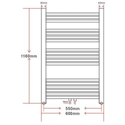 Uscator de prosoape VidaXL 140852 600x1160 (White) Thumb