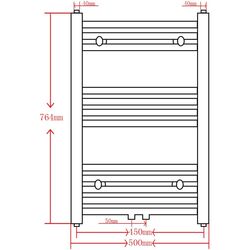 Uscator de prosoape VidaXL 141913 500x764 (Black) Thumb
