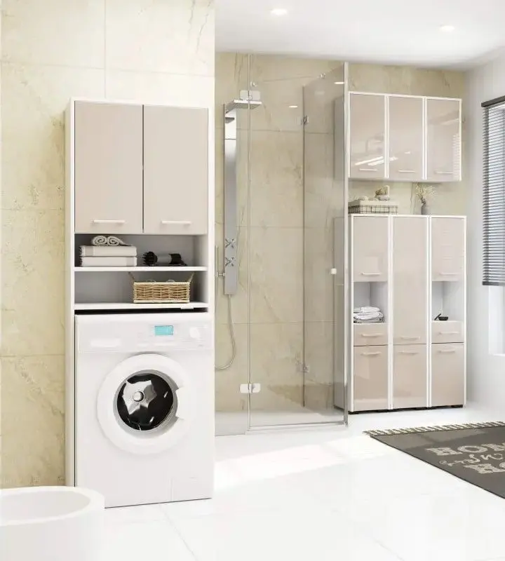 Dulap Akord Fin 2D (White/Cappuccino Gloss)