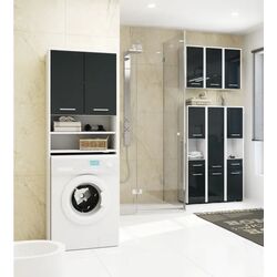 Шкаф Akord Fin 2D (White/Graphite Gloss) Thumb