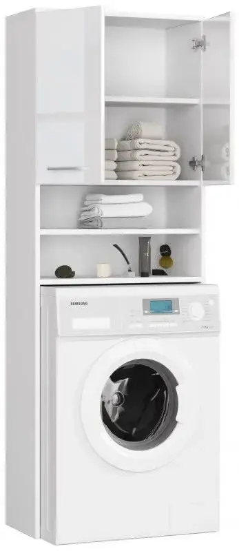 Dulap Akord Fin 2D (White/White Gloss)