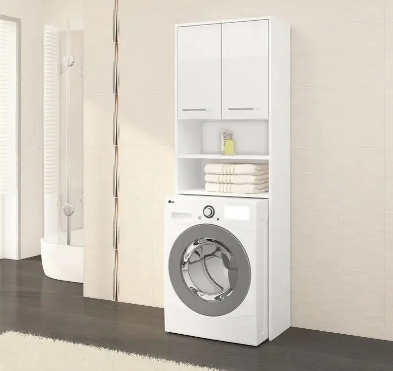 Dulap Akord Fin 2D (White/White Gloss)