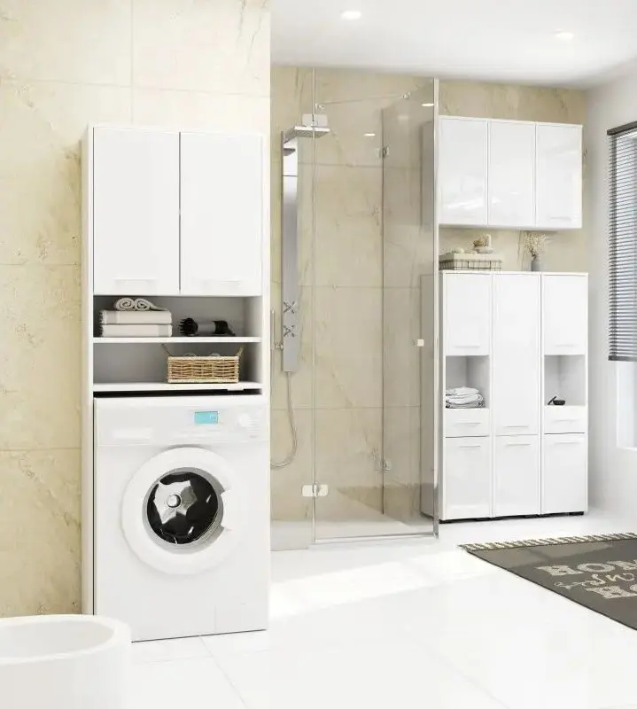 Dulap Akord Fin 2D (White/White Gloss)