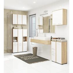 Dulap Akord Fin S30 1D (Sonoma Oak/White) Thumb