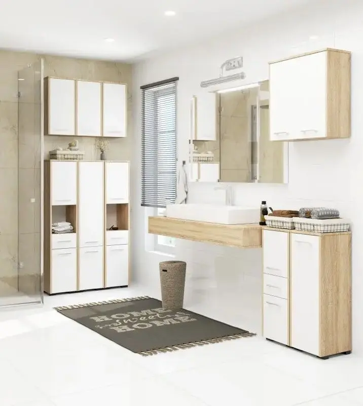 Dulap Akord Fin S30 1D (Sonoma Oak/White)