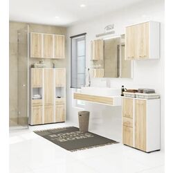 Dulap Akord Fin S30 1D (White/Sonoma Oak) Thumb