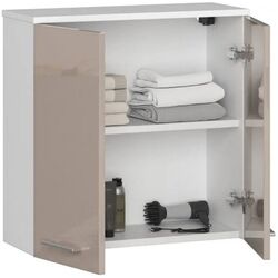 Шкафчик Akord Fin W60 2D (White/Cappuccino Gloss) Thumb