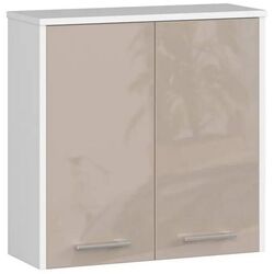 Dulap Akord Fin W60 2D (White/Cappuccino Gloss)
