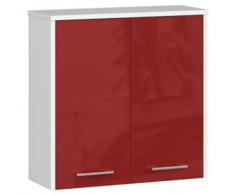 Dulap Akord Fin W60 2D (White/Red Gloss)