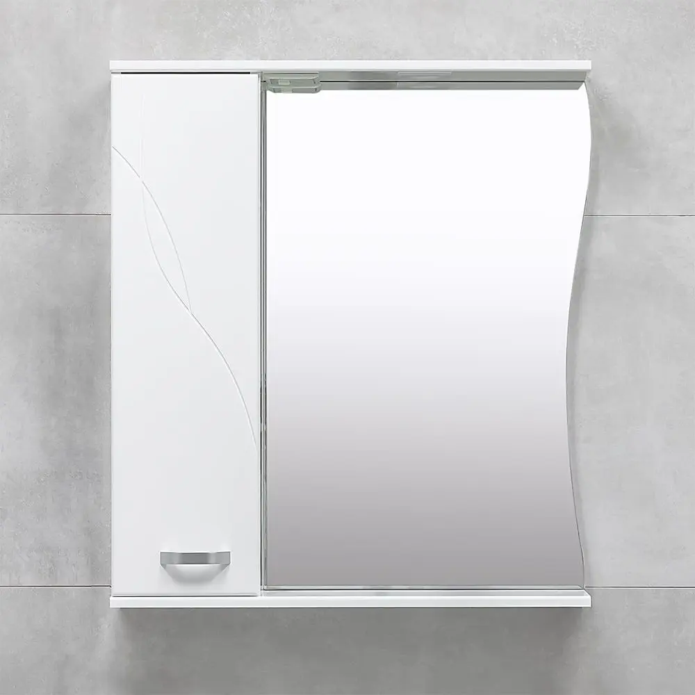 Dulap cu oglinda Bayro Interio 750 Left (White) - 2