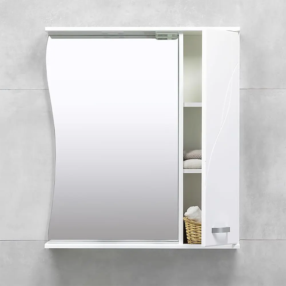 Dulap cu oglinda Bayro Interio 750 Right (White) - 5