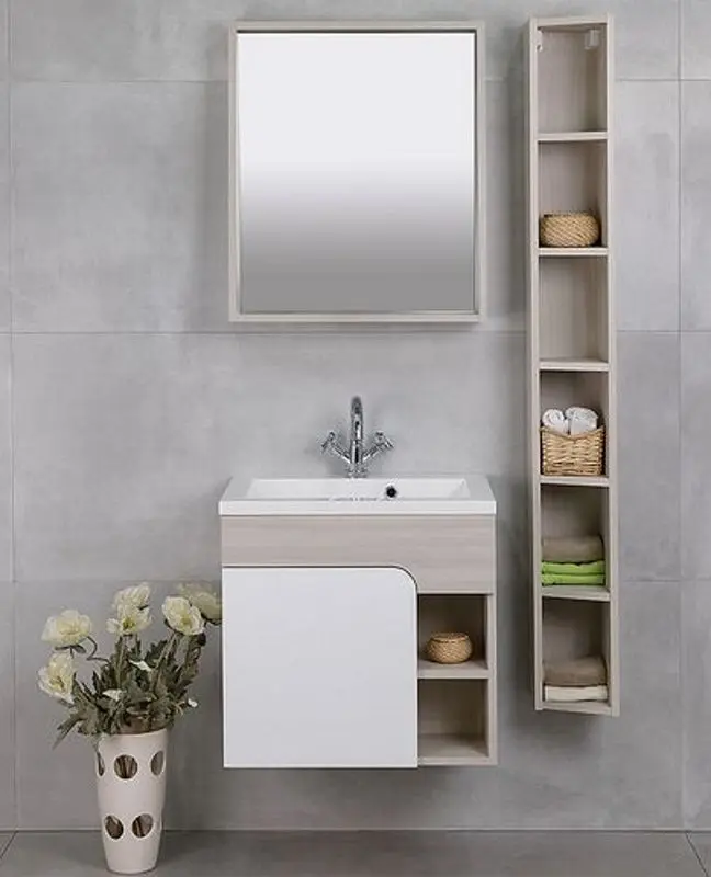 Dulap cu oglinda Bayro Oslo 500 LR (White) - 3