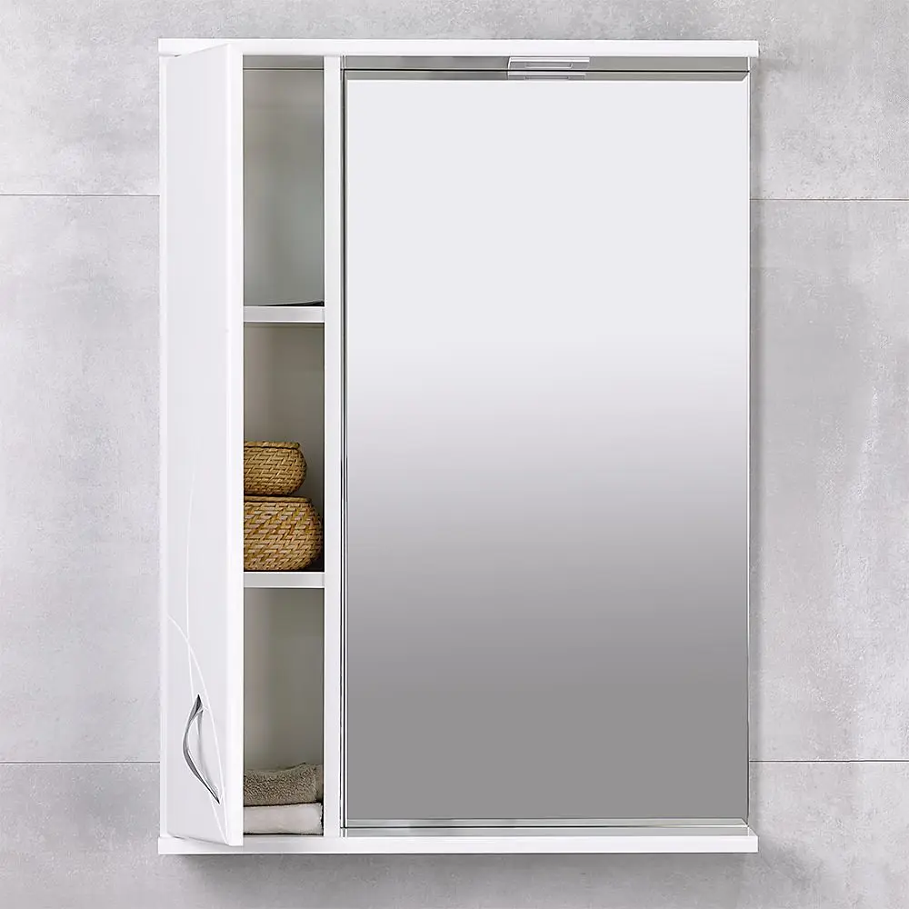 Dulap cu oglinda Bayro Premium 600x750 Left (White) - 5