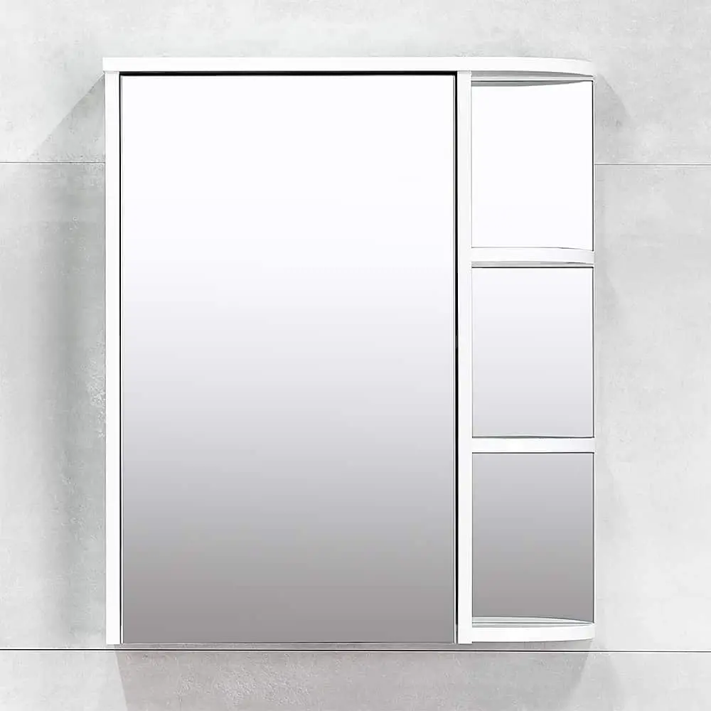 Dulap cu oglinda Bayro Rio 600x700 Left (White) - 2