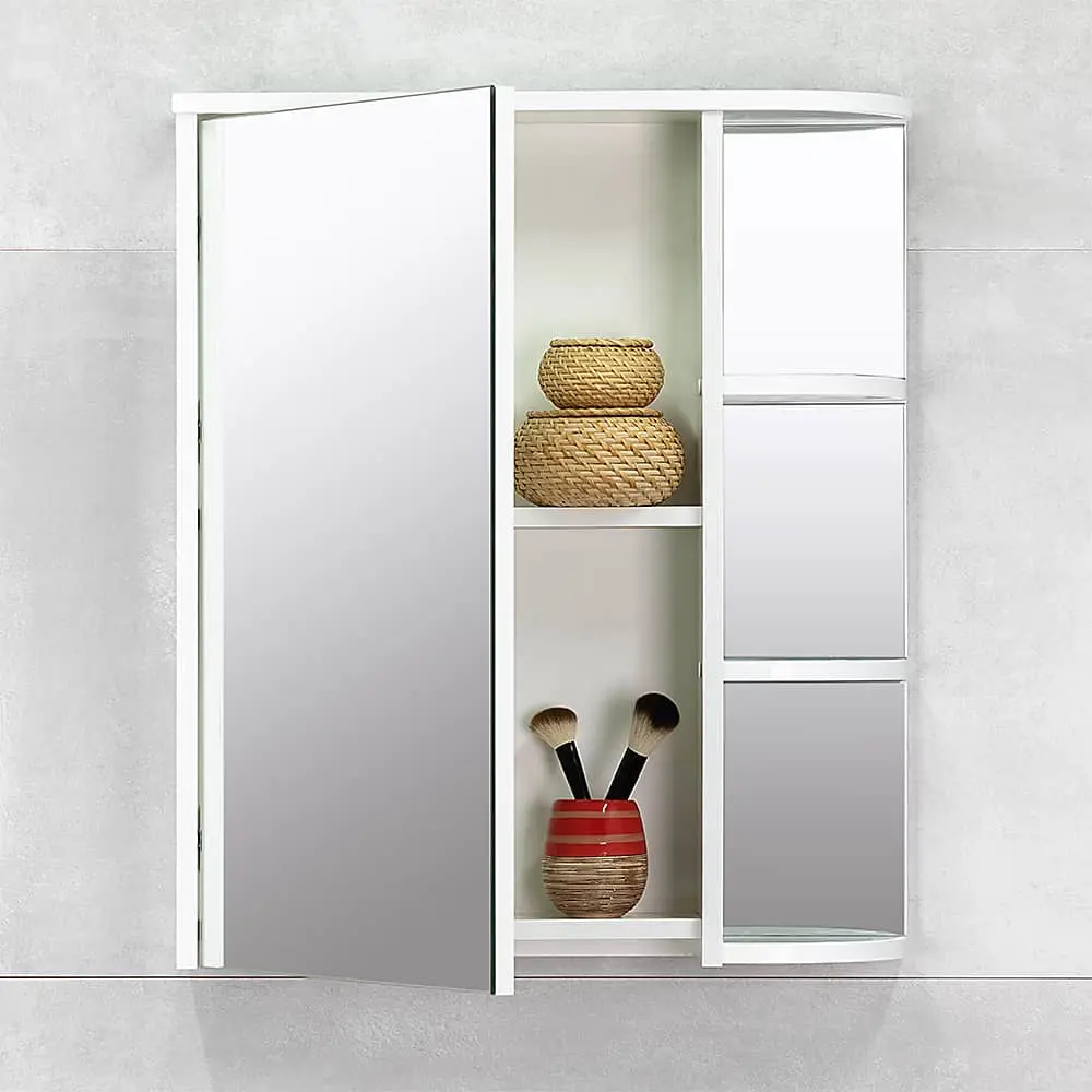 Dulap cu oglinda Bayro Rio 600x700 Left (White) - 5