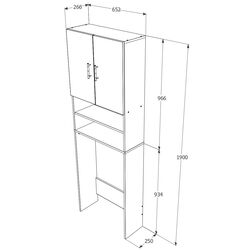 Dulap Haaus Fyn (White/Sonoma Oak) Thumb