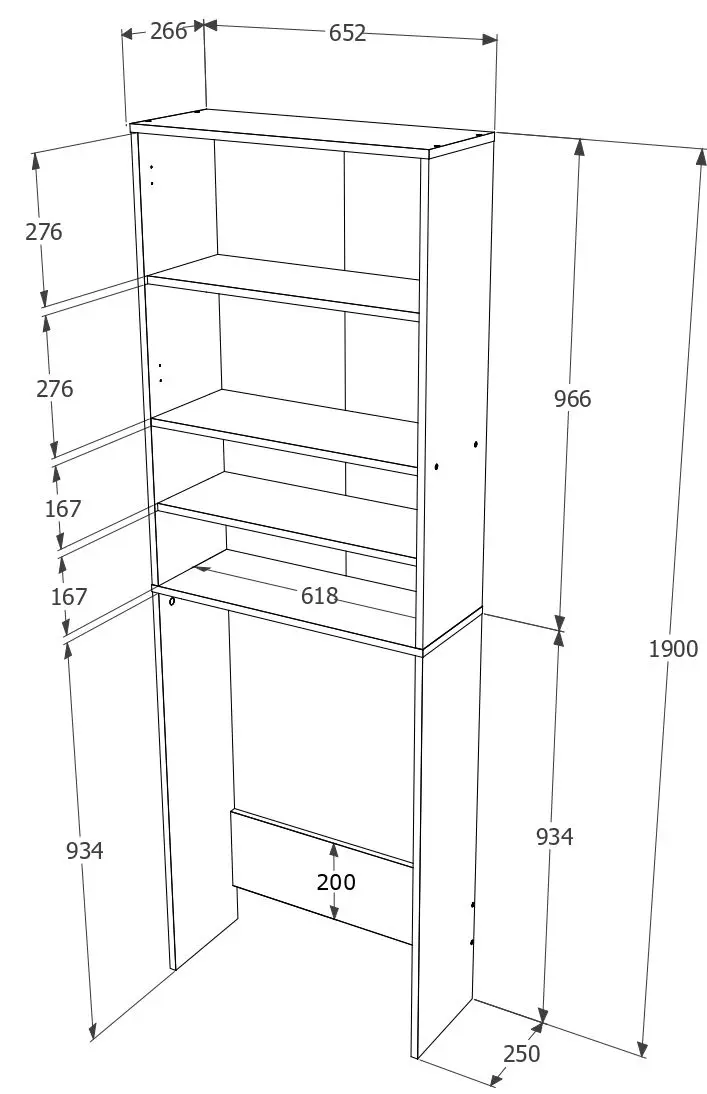 Dulap Haaus Fyn (White/Sonoma Oak)