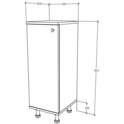 Dulap Haaus Zaria 1U (White/White Gloss) Thumb