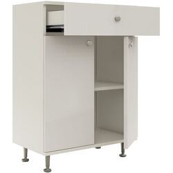 Dulap Haaus Zaria 1S2U (White/White Gloss) Thumb