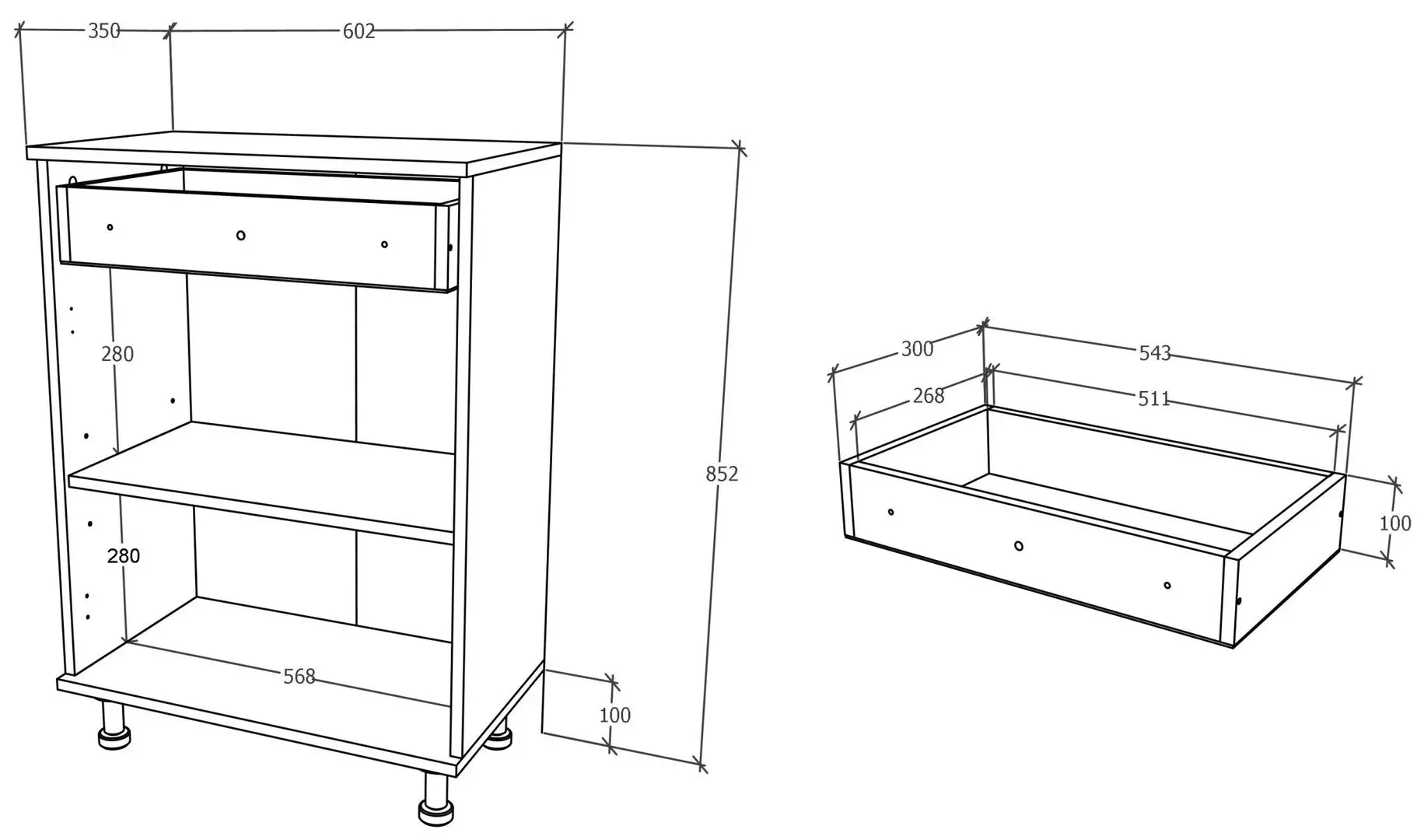 Dulap Haaus Zaria 1S2U (White/White Gloss)