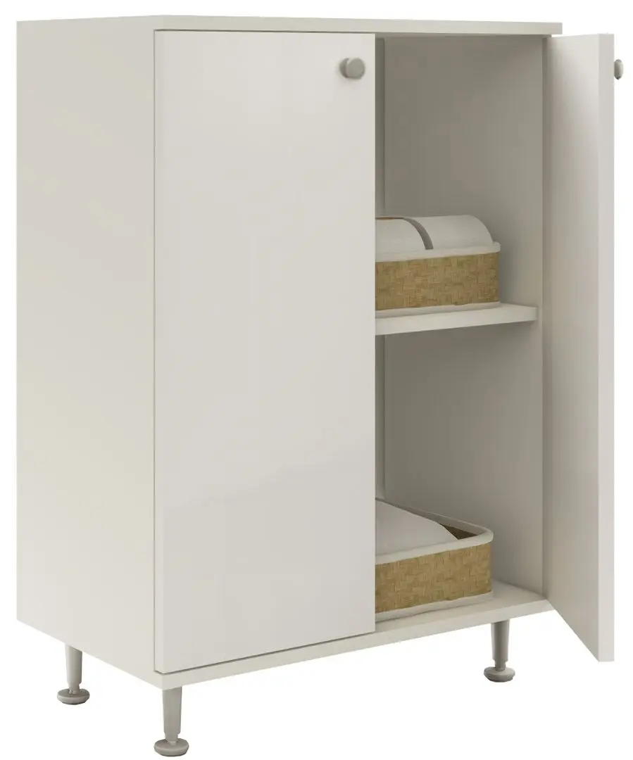 Dulap Haaus Zaria 2U (White/White Gloss)