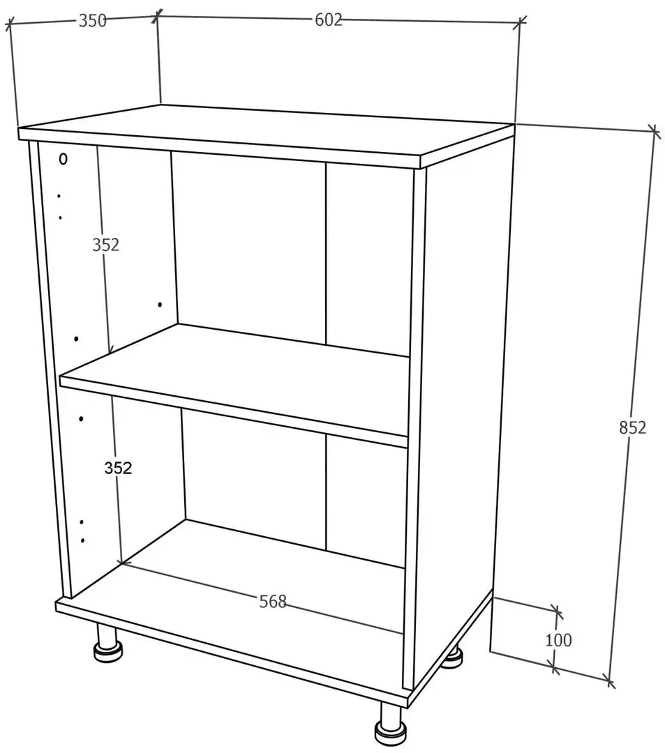 Dulap Haaus Zaria 2U (White/White Gloss)