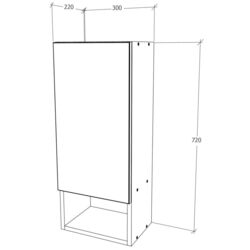 Шкаф навесной Haaus Zed 1Д (White/White Gloss) Thumb