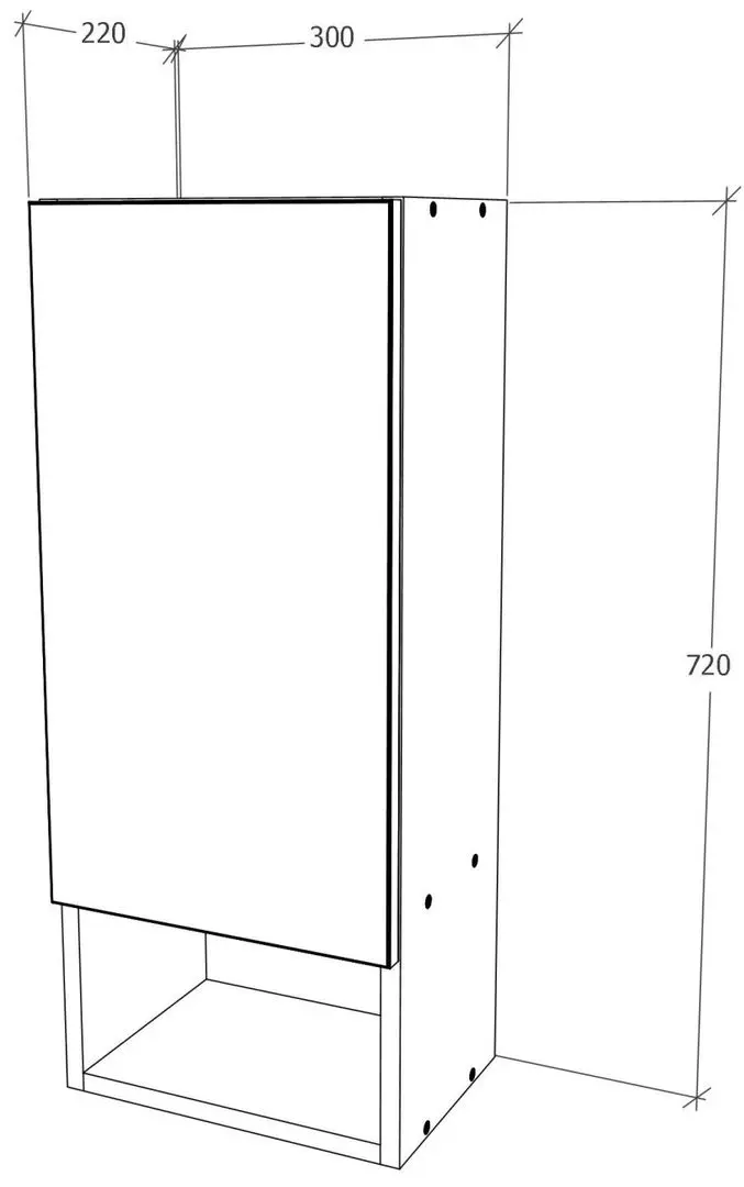 Шкаф навесной Haaus Zed 1Д (White/White Gloss)