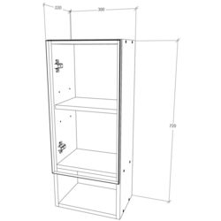 Шкаф навесной Haaus Zed 1Д (White/White Gloss) Thumb