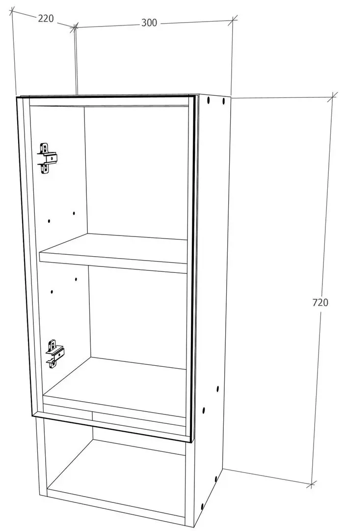 Шкаф навесной Haaus Zed 1Д (White/White Gloss)