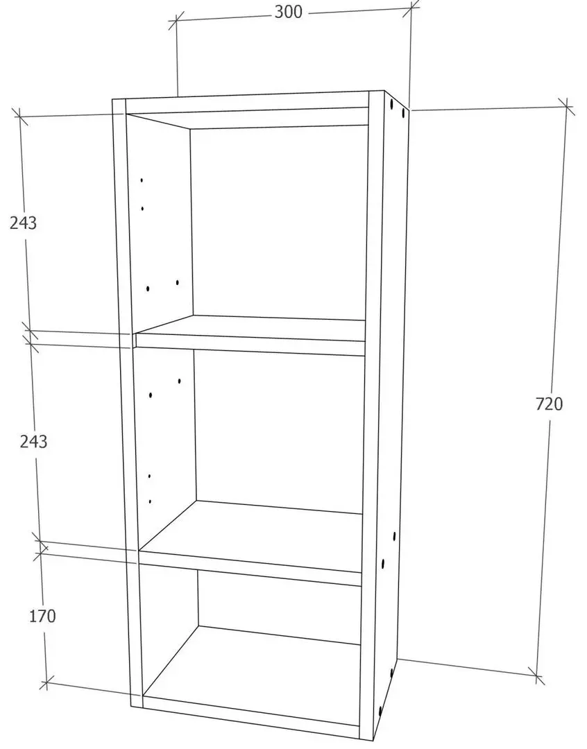 Шкаф навесной Haaus Zed 1Д (White/White Gloss)